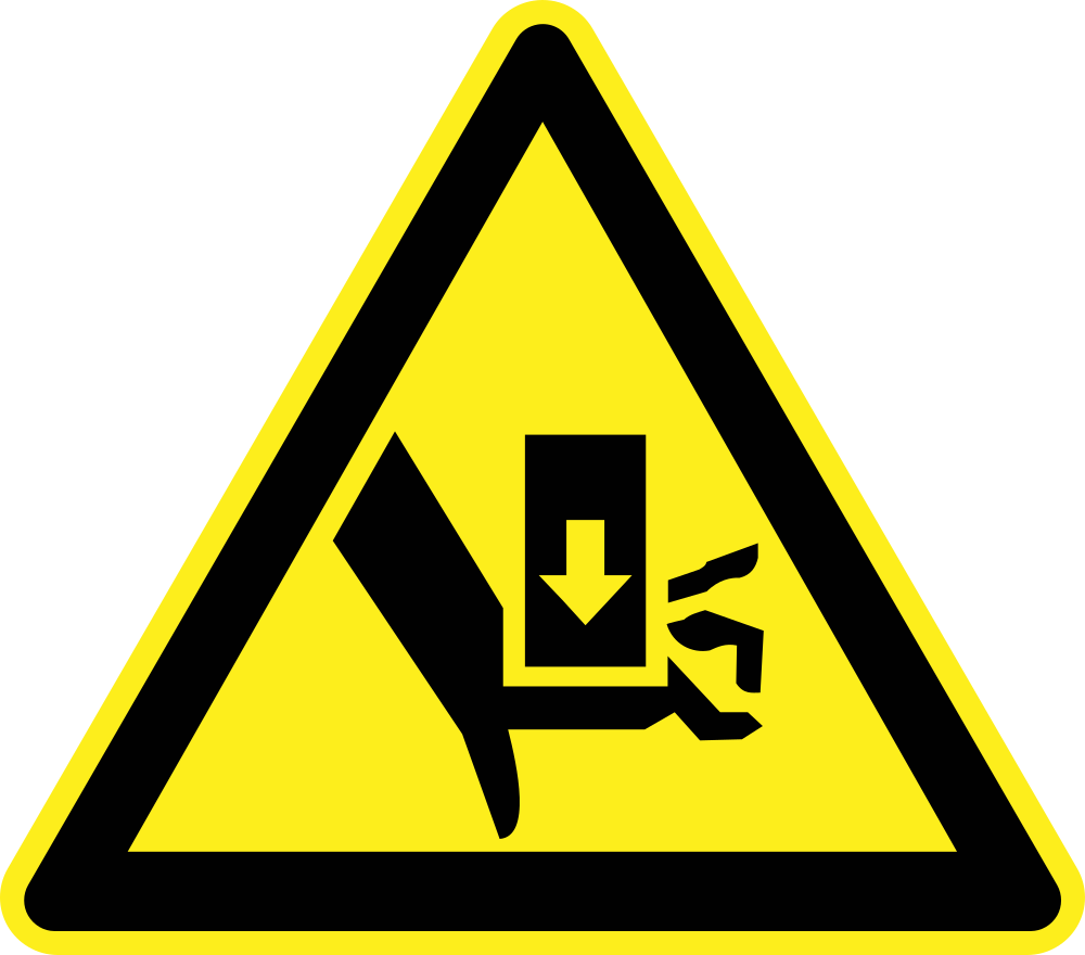 OnlineLabels Clip Art Crush Hazard Warning Sign